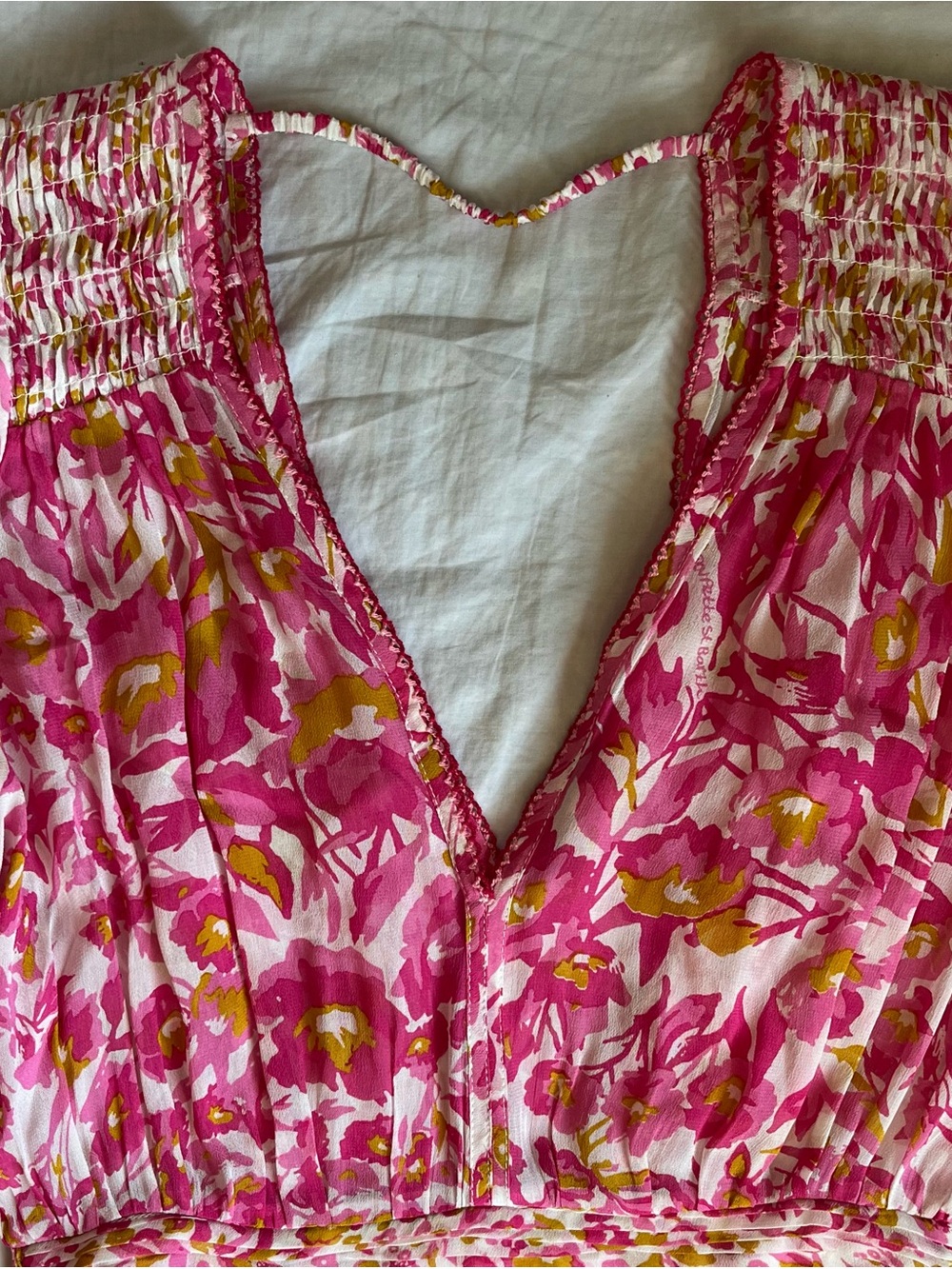 poupette st barth women's pink and white summer-dresses - Picture 6 of 6